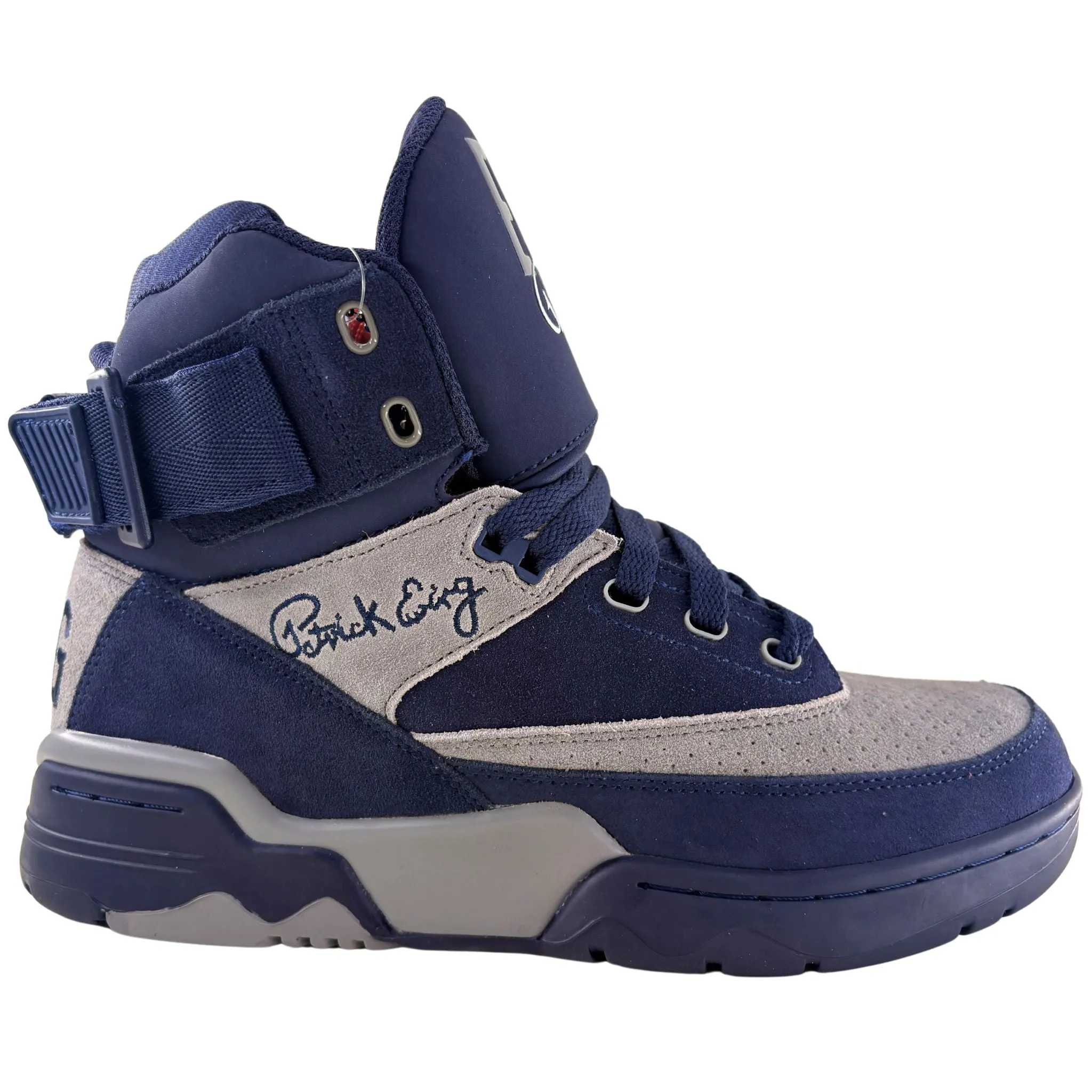 Patrick Ewing Athletics Men's 1EW90013-472 33 HI OG Navy Grey Basketball Shoes