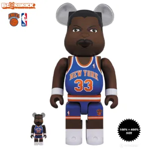 Patrick Ewing New York Knicks 100%   400% Bearbrick Set x Medicom Toy