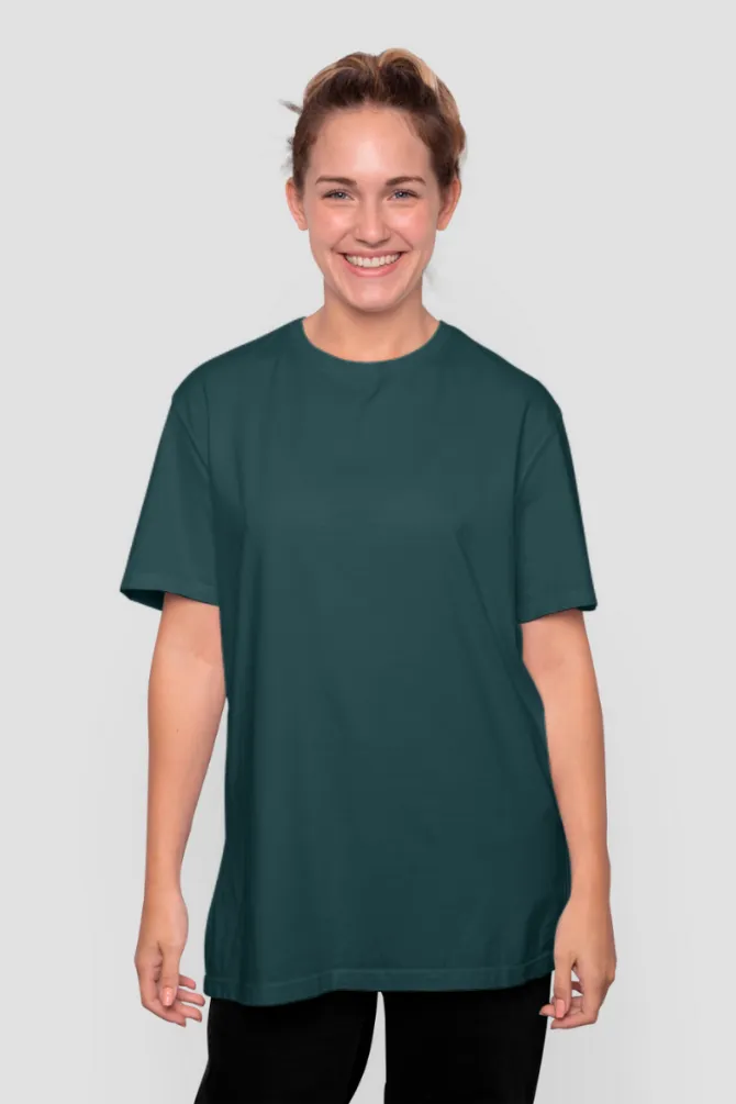 Petrol Blue Oversized T-shirt for women