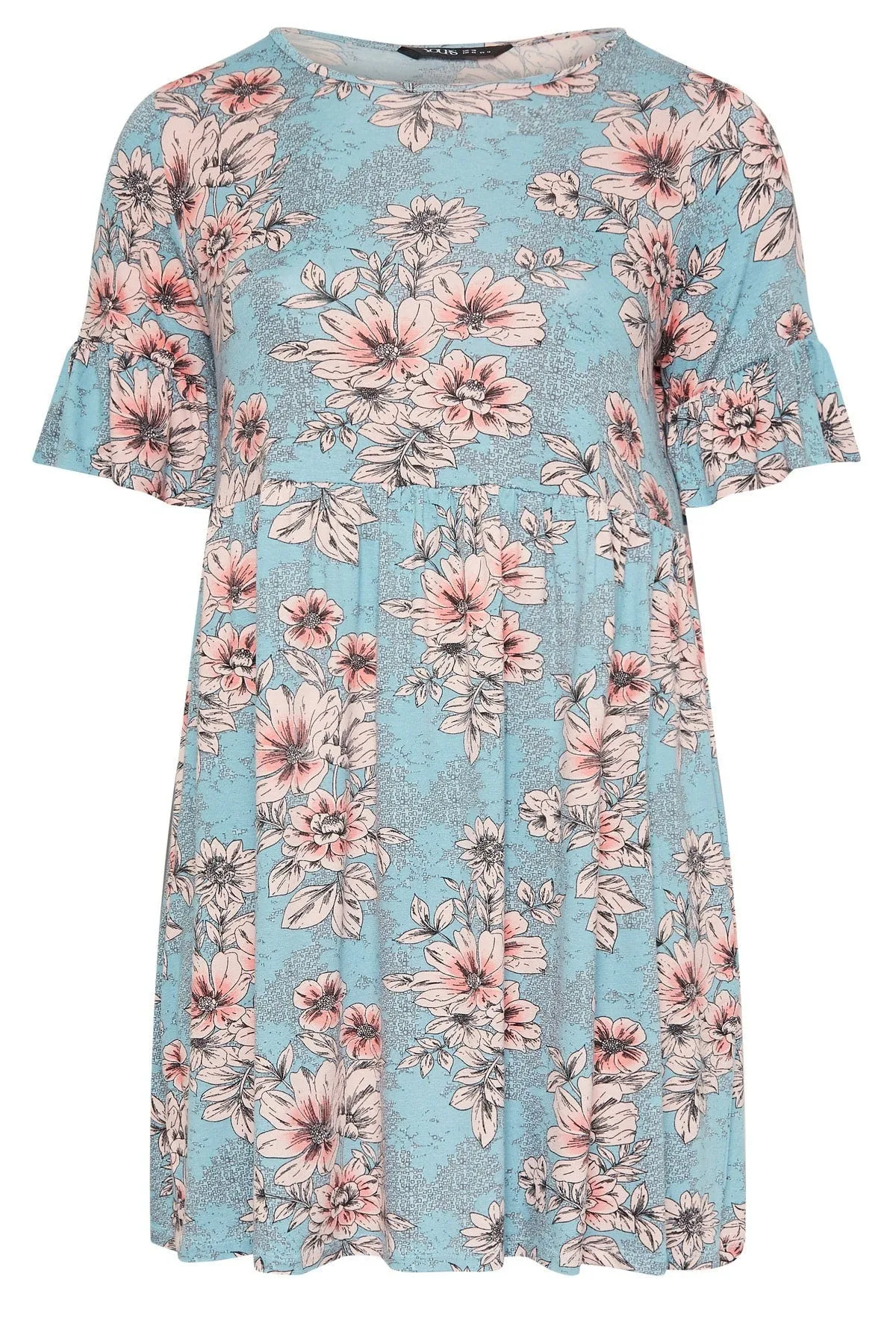Plus Size Flower Patterned Short Dress, Summer Style Fashionable Women Plus Size,Dress For Curves Beachy Vibes,Party Dress,Boho Style Dress