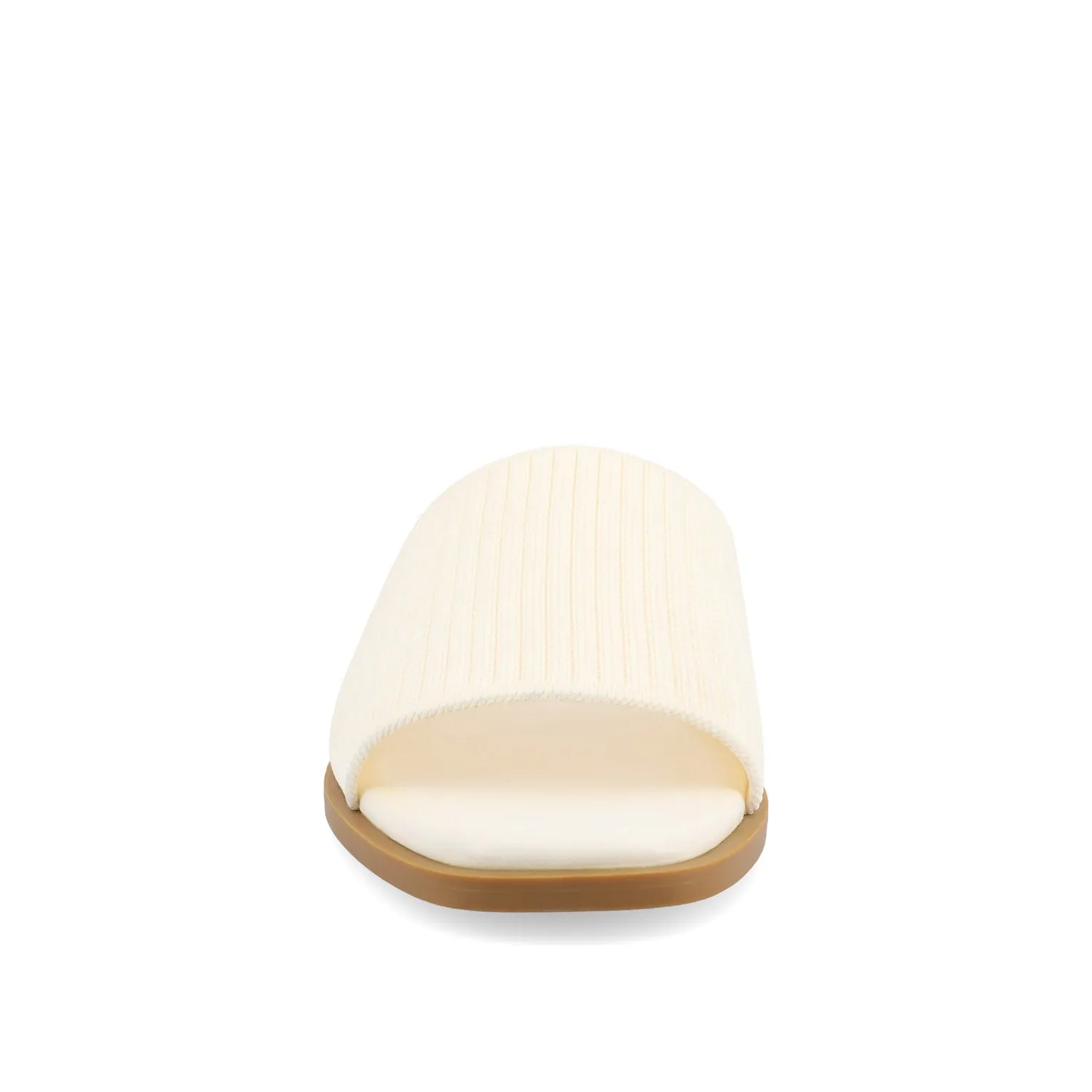 PRISILLA SLIDE SANDALS IN KNIT FABRIC