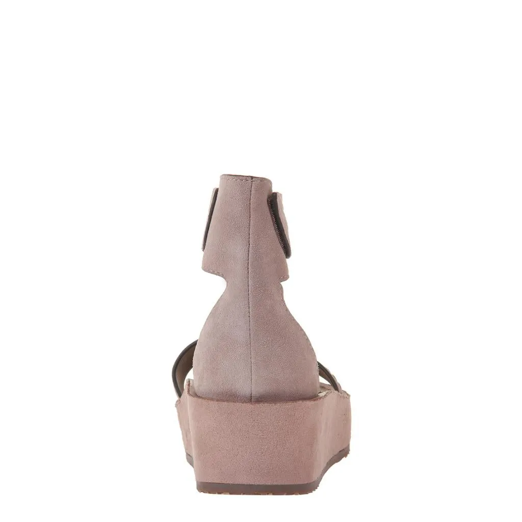 RENZI in PECAN Wedge Sandals