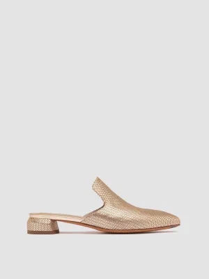 SAGE 106 - Gold Leather Mule Sandals
