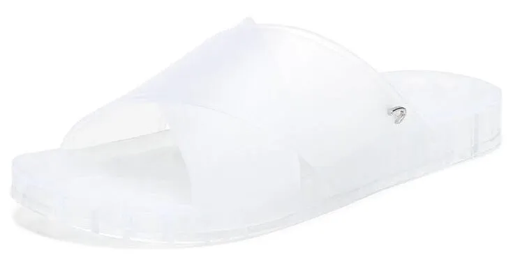 Sam Edelman Jelly Jaylee Colorblock Translucent Slip On Slide Sandals White