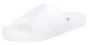 Sam Edelman Jelly Jaylee Colorblock Translucent Slip On Slide Sandals White