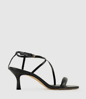 SELENA80 Strappy Sandal in Black