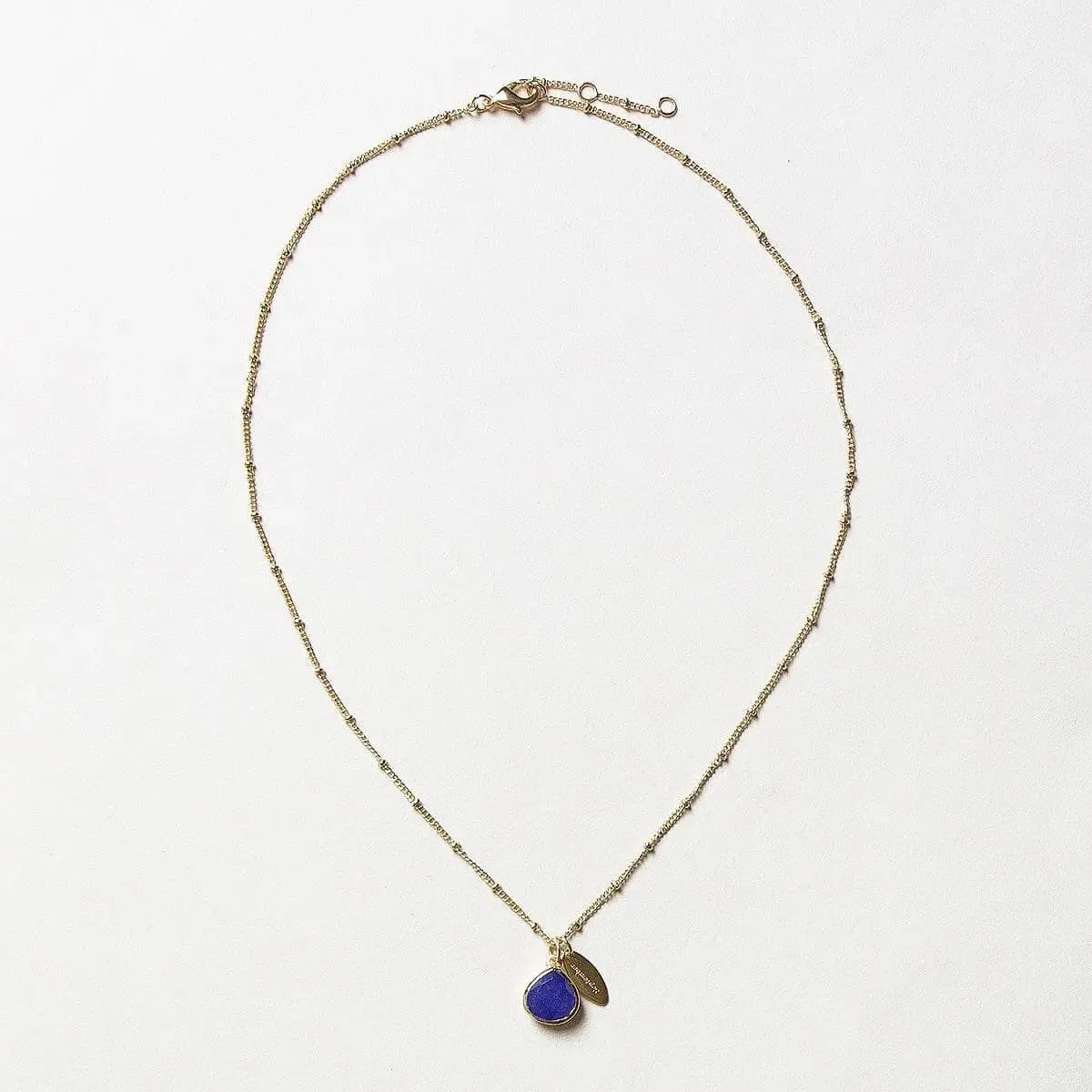 September Blue Sapphire Birthstone Necklace by Tiny Rituals