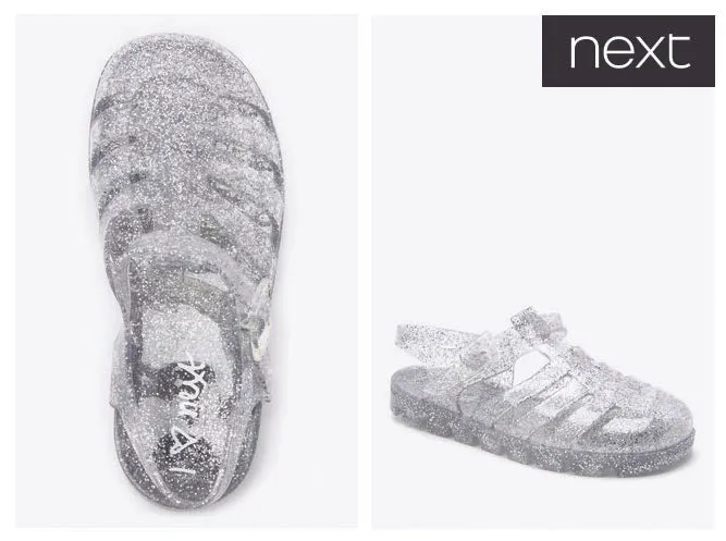 Silver Glitter Shoes