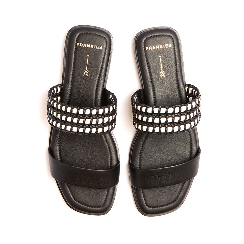 SLOANE - BLACK WEAVE LEATHER