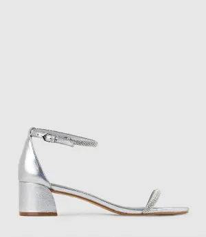STELLAR50 Crystal Strappy Sandal in Silver