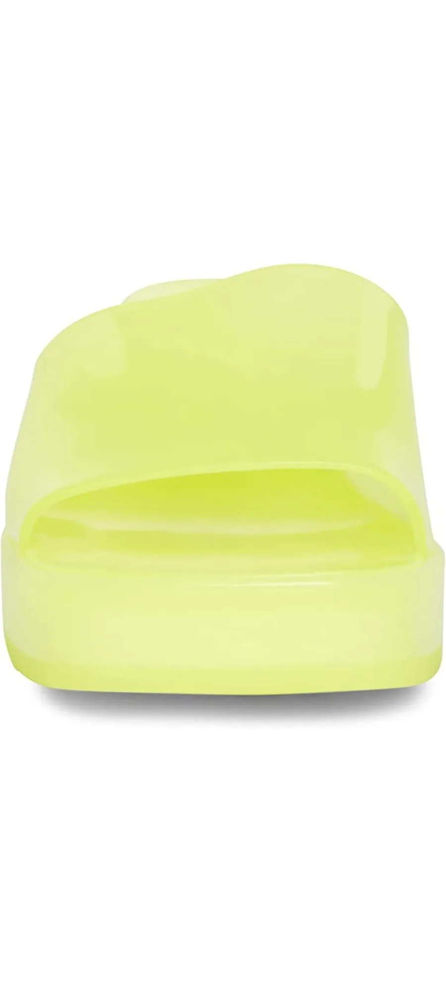 Steve Madden Harlin Citron Open Rounded Toe Slip-On Single Strap Heeled Sandals