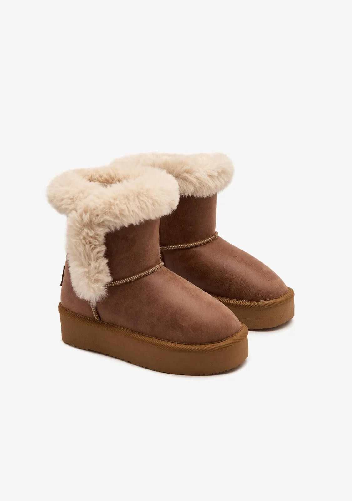 Tan Plush High Australian Boots