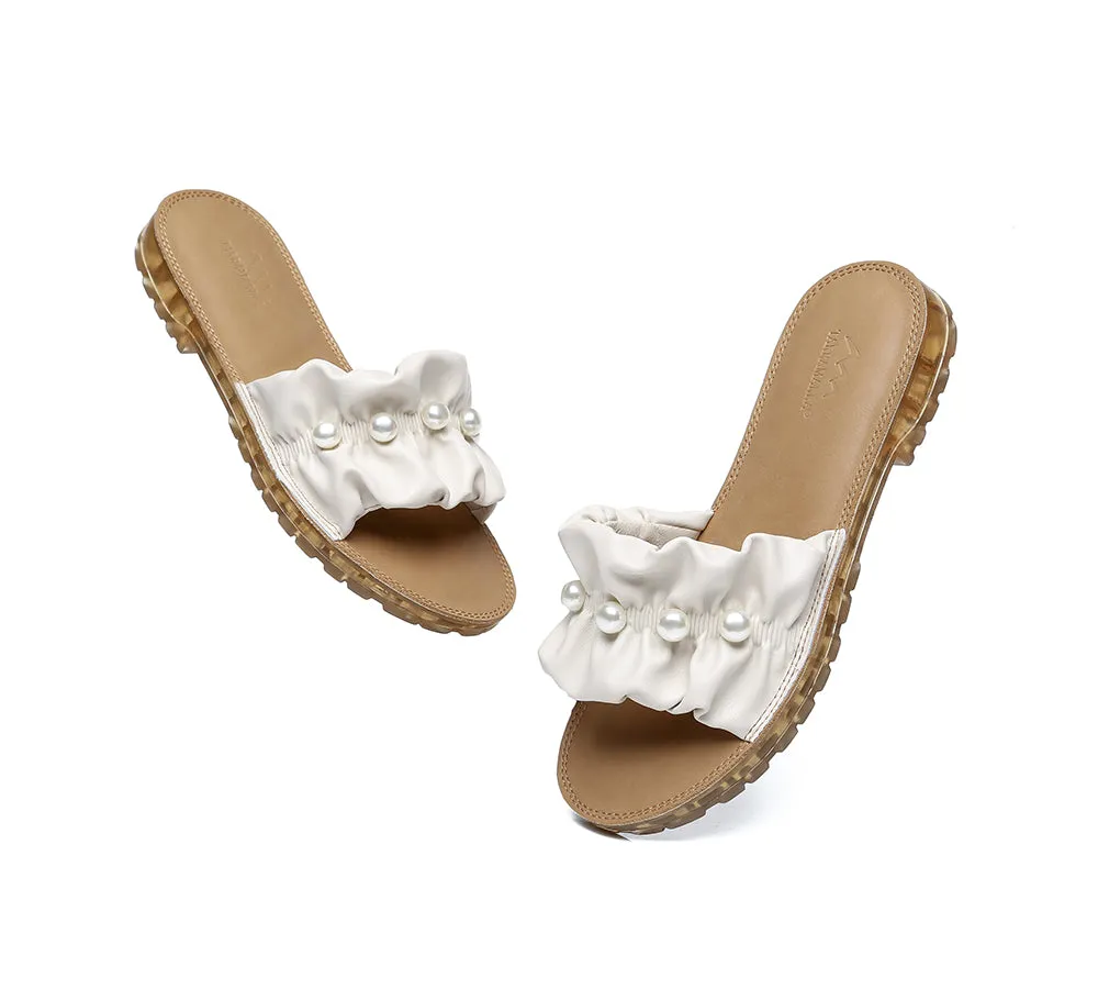 TARRAMARRA® Women Leather Flat Slides Linita