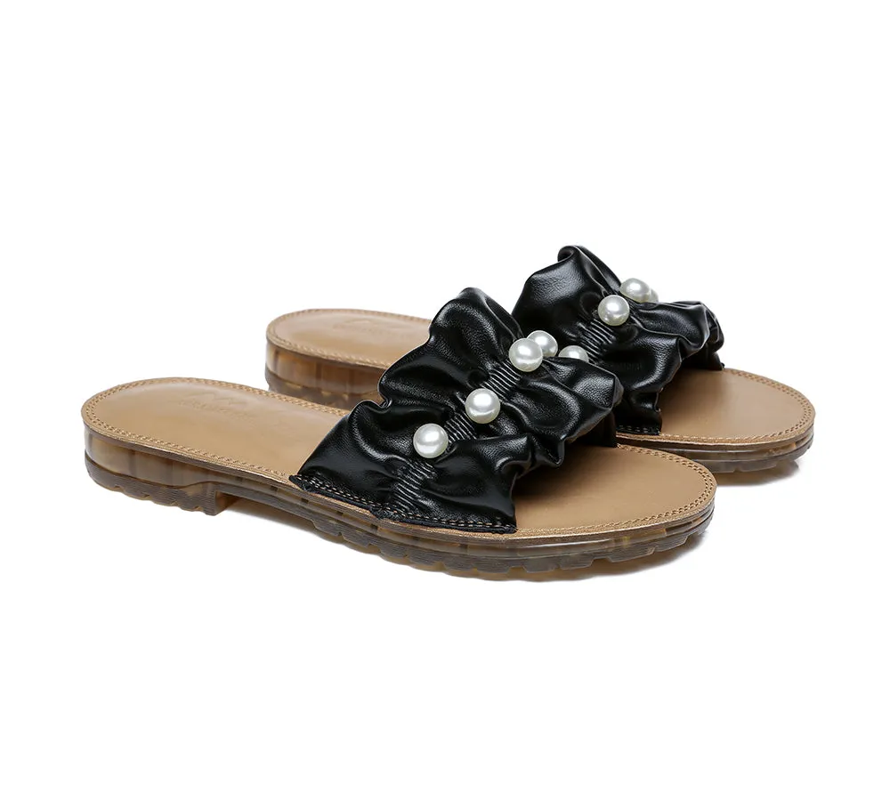 TARRAMARRA® Women Leather Flat Slides Linita
