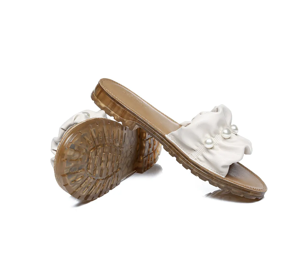 TARRAMARRA® Women Leather Flat Slides Linita