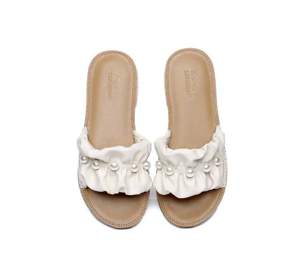 TARRAMARRA® Women Leather Flat Slides Linita