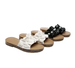 TARRAMARRA® Women Leather Flat Slides Linita