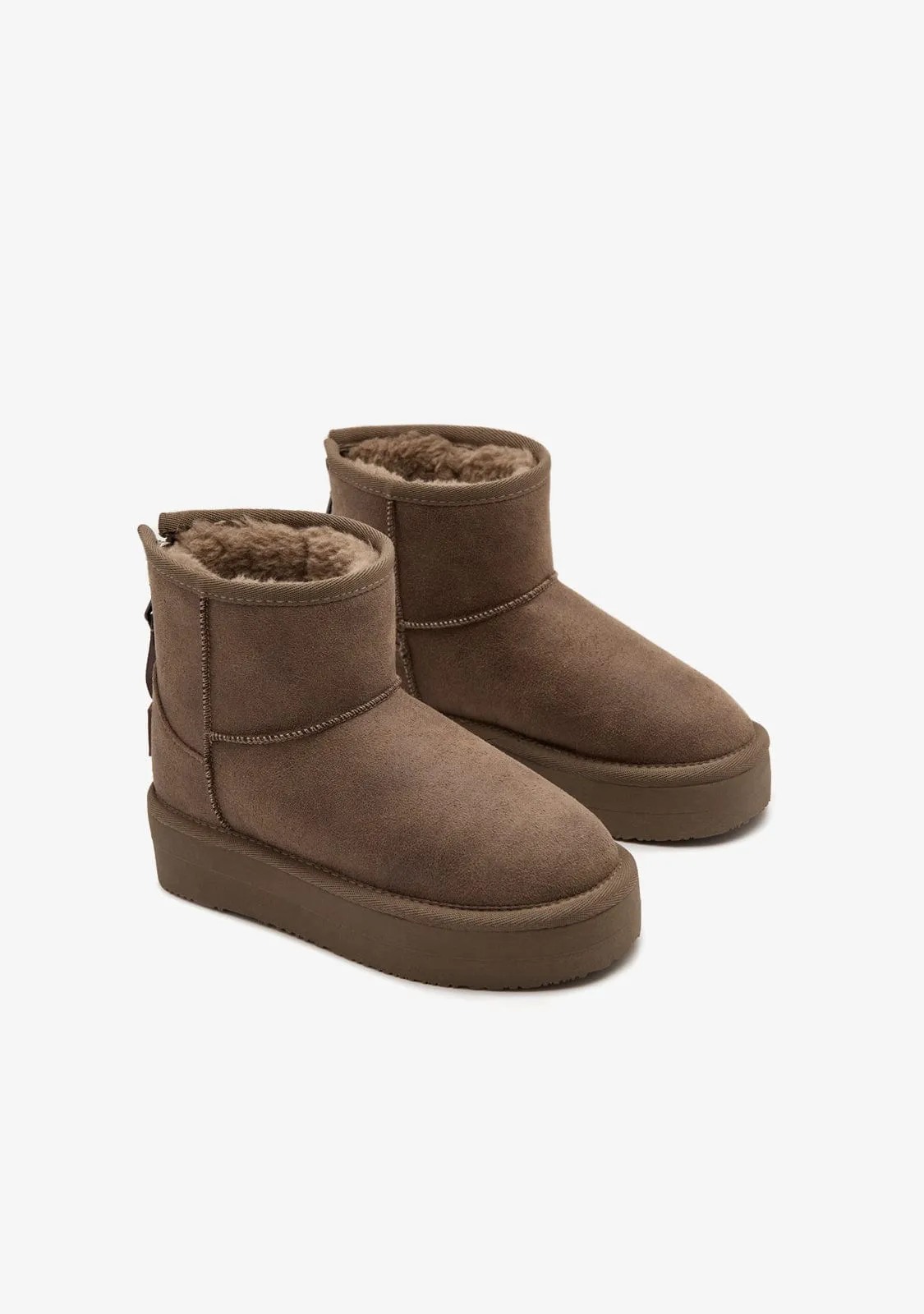 Taupe Zipper Australian Boots B&W