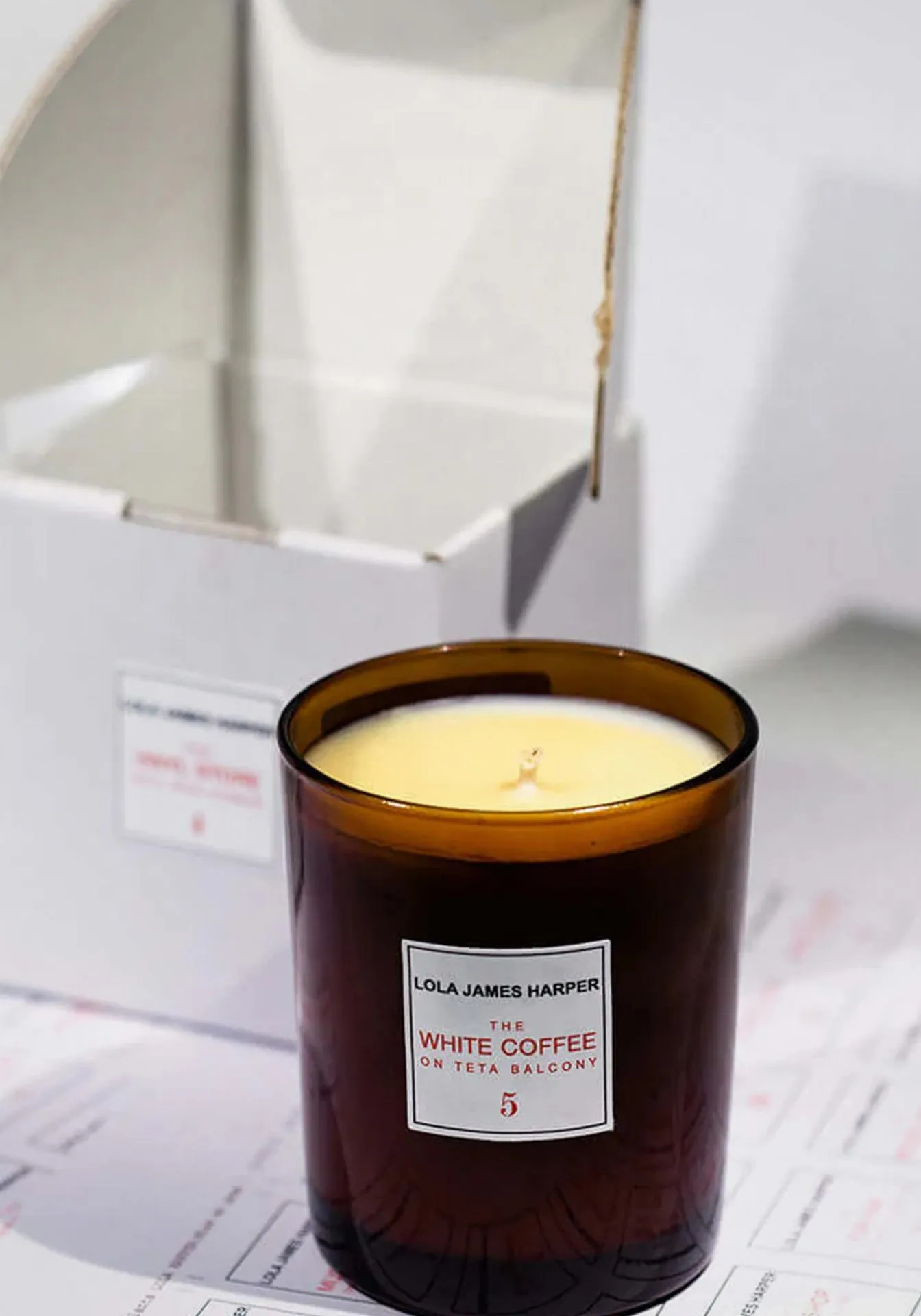 The White Coffee on Teta Balcony Candle