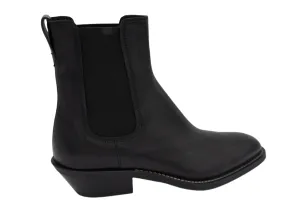 Tods Mens Heeled Leather Chelsea Boots in Black