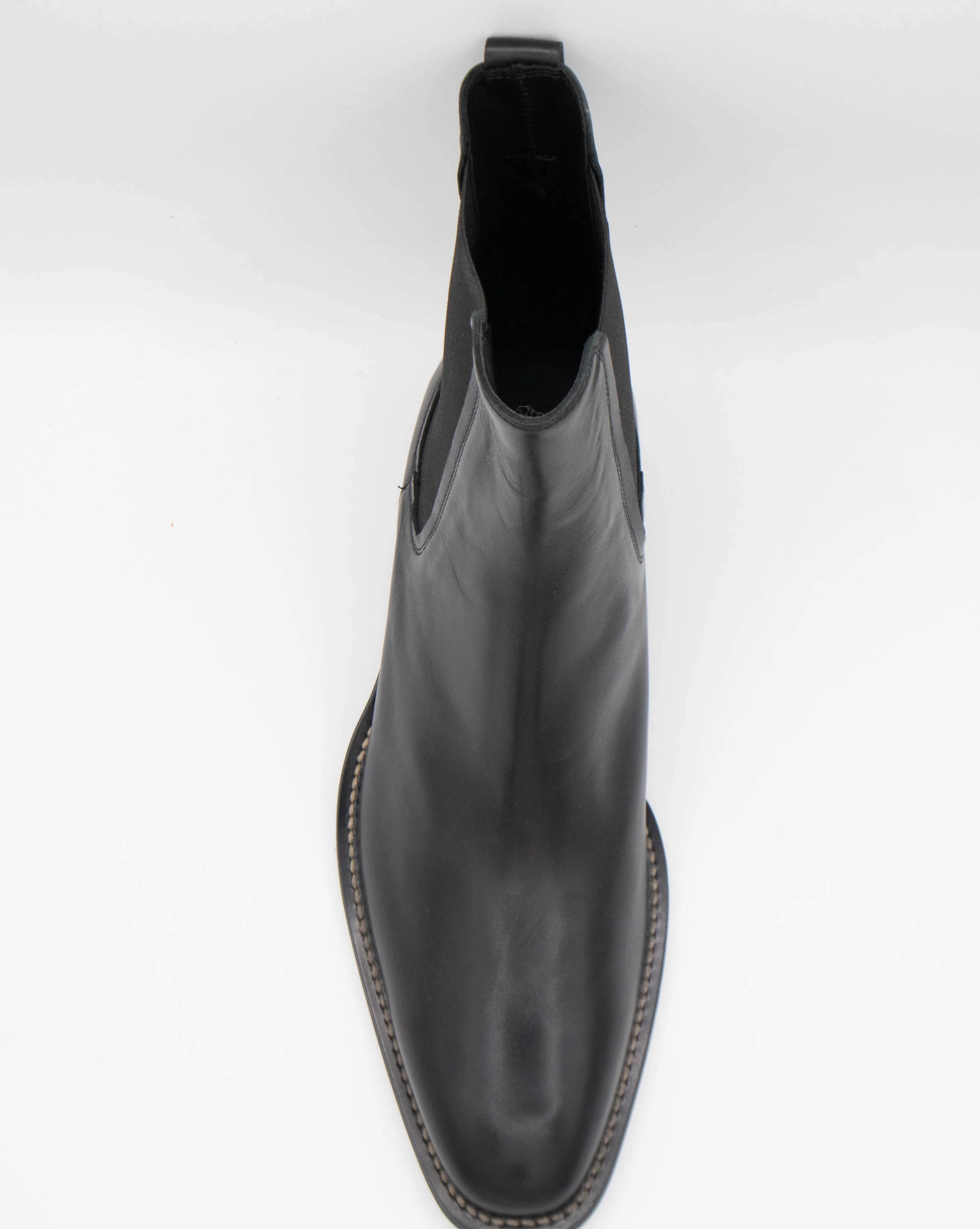 Tods Mens Heeled Leather Chelsea Boots in Black