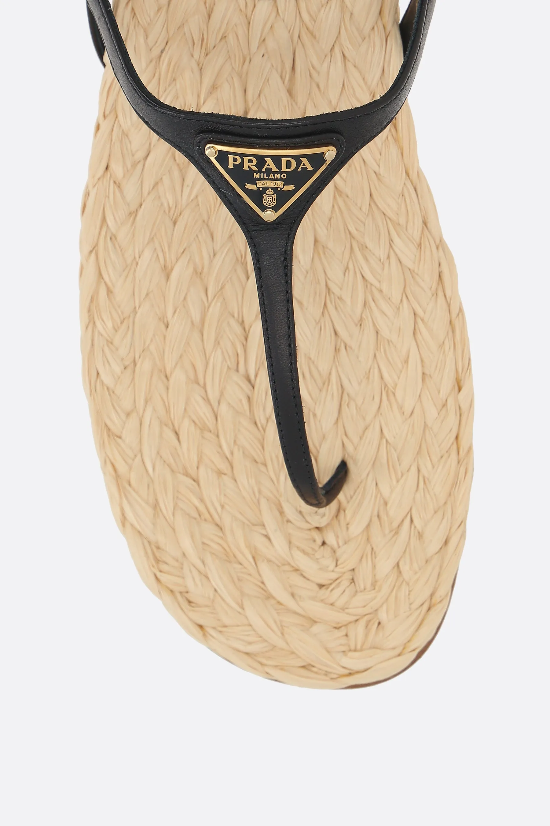 Triangle Logo Nappa Leather Sandals
