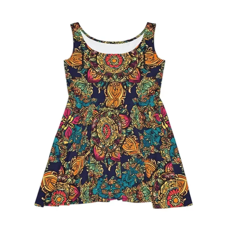 Twirl in an Intricately Designed Indian Skater Dress