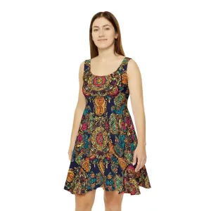 Twirl in an Intricately Designed Indian Skater Dress