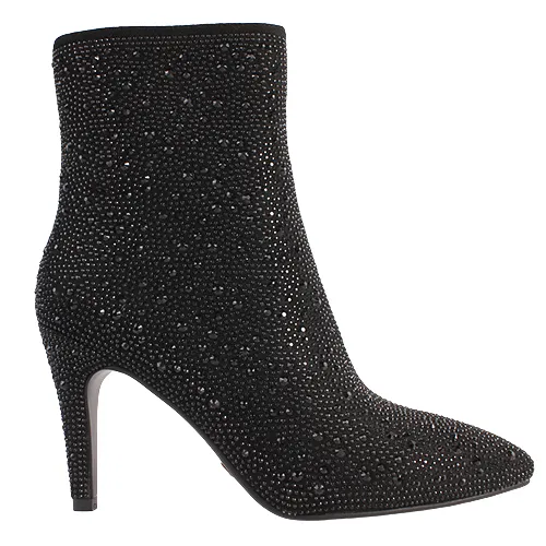 Una Healy Dressy Heeled  Ankle Boots - It Had To Be You - Black Sparkle