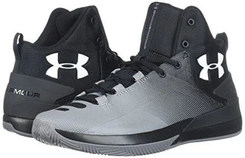 Under Armour Men's Rocket 3 Basketball Shoe, Black (005)/Zinc Gray, 9.5