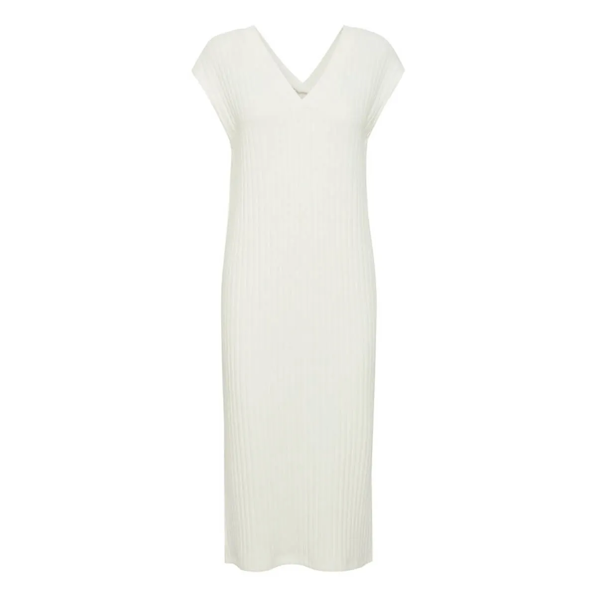V-Neck Terry Towel Midi Dress