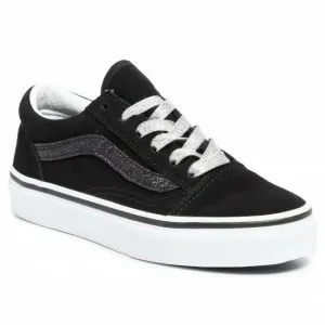 Vans Old Skool VN0A4BUUXNO1 Youth Kid's Black Glitter Side Strip Shoes FB287