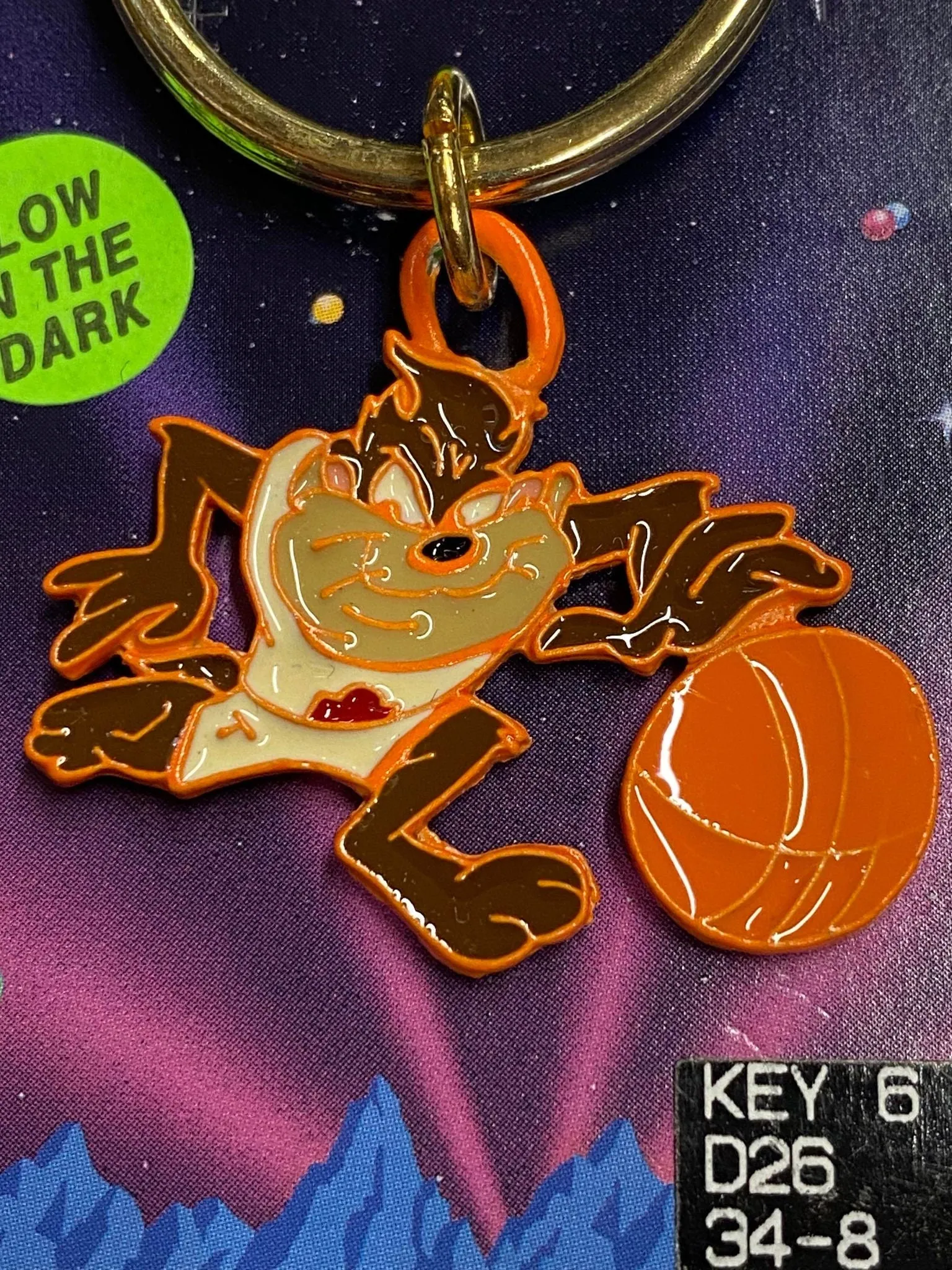 Vintage 1996 Warner Bros. Space Jam Taz Keychain
