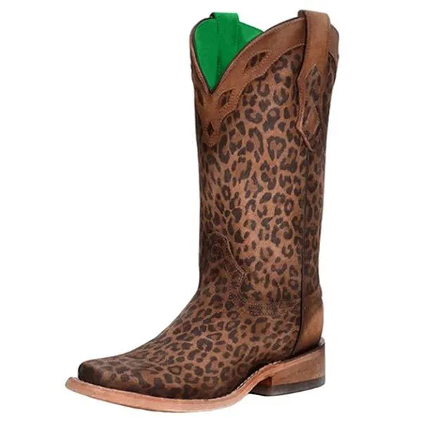 Women'S Vintage Leopard Rider Boots 97225077C
