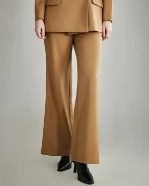 Wool Flared Suit Trousers for Women
